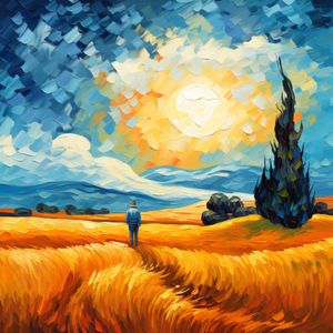 Taking A Walk In Golden Fields