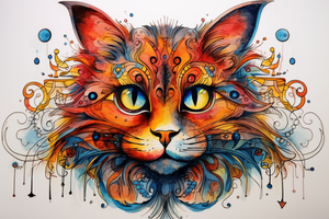 Artsy Watercolor Kitty Cat Diamond Painting Kits