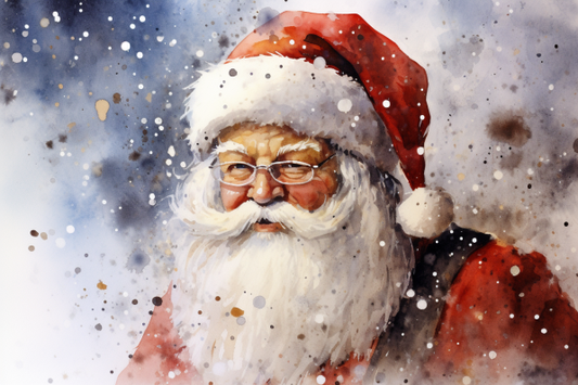 Watercolor Santa In The Snow Diamond Painting Kits