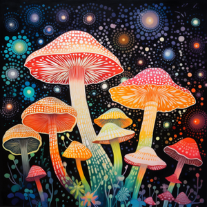 Bright Night Mushrooms