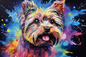 Adorable Yorkie Fun Colors Diamond Painting Kits