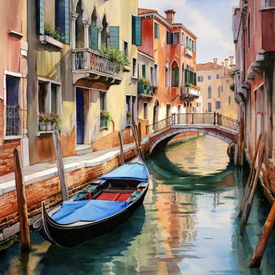 Venice Canal And Gondola Diamond Painting Kits