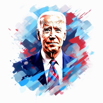 Joe Biden Abstract Red White And Blue  Diamond Painting Kits