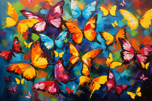 Collection Of Colorful Butterflies Diamond Painting Kits