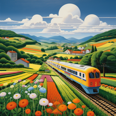 Locomotive Train In The Country