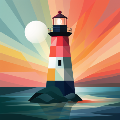 Lighthouse In The Sea