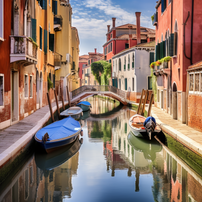 Venice Canal And Gondola In Watercolor Diamond Painting Kits