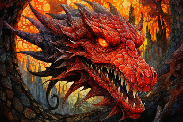Raging Red Dragon Diamond Painting Kits