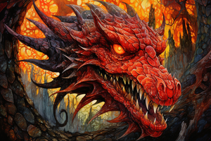 Raging Red Dragon Diamond Painting Kits