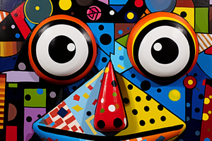 Bold Artsy Colorful Face Diamond Painting Kits