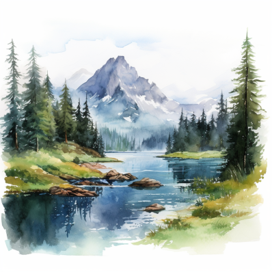 Mountain In The Morning  Diamond Painting Kits