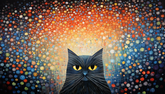 Artsy Kitty And Colors Diamond Painting Kits