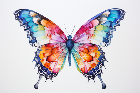 Watercolor Blue Tip Wings Butterfly Diamond Painting Kits