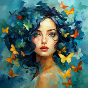Girl With Butterflies