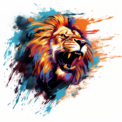 Lion And Colors Diamond Painting Kits