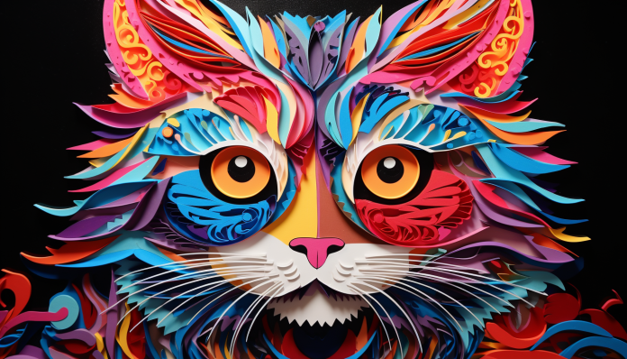 Paper Cut Kitty  Diamond Painting Kits