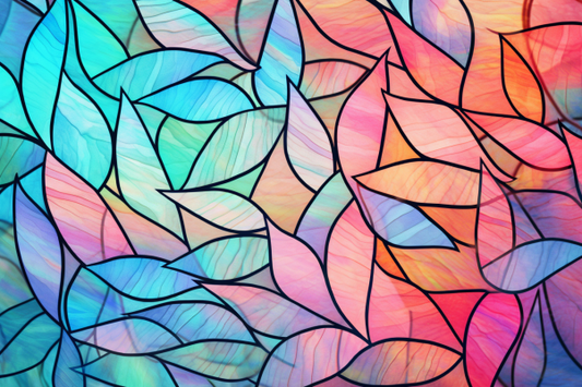 Graceful Pastel Colored Stained Glass  Diamond Painting Kits