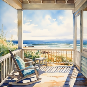 Calm Porch By The Sea