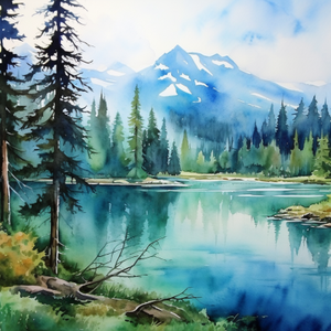 Calm Lake And Mountain Diamond Painting Kits