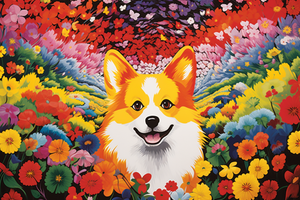 Bold Bright Corgi Diamond Painting Kits
