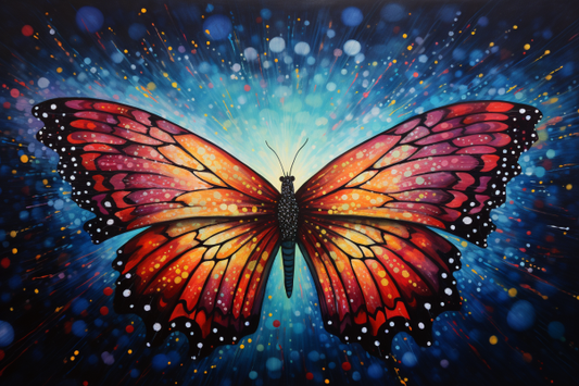 Butterfly On Glowing Night Diamond Painting Kits
