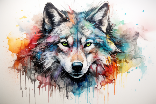 Rad Watercolor Wolf Diamond Painting Kits