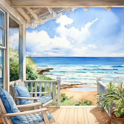 A Perfect Seaside Porch Diamond Painting Kits