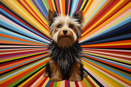 Artsy Bold Colorful Yorkshire Terrier Diamond Painting Kits