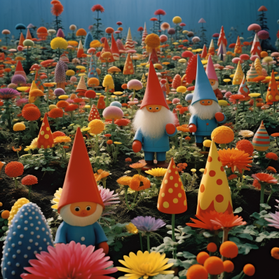Garden Gnomes Blending In