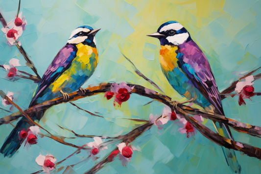 Sweet Lovebirds  Diamond Painting Kits