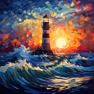 Lighthouse In The Waves