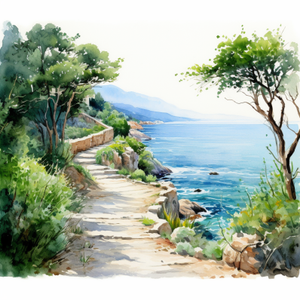 Breathtaking Seaside Pathway Diamond Painting Kits