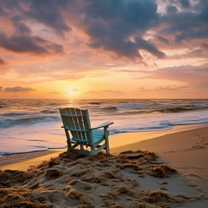 Sunset Beach Chair   Diamond Painting Kits