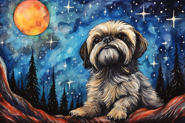 Starry Night Shih Tzu