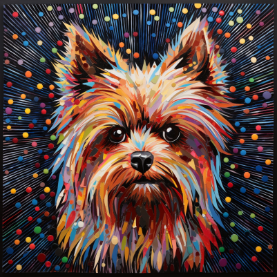 Artsy Colorful Yorkie Diamond Painting Kits