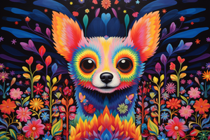 Bold Colorful Chihuahua Diamond Painting Kits