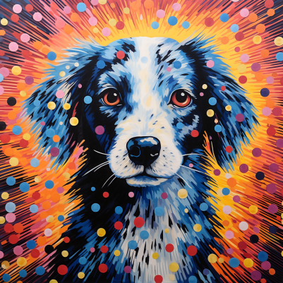 Artsy Colorful Puppy Diamond Painting Kits