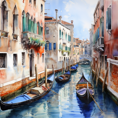 Venice Canal In Watercolor Diamond Painting Kits