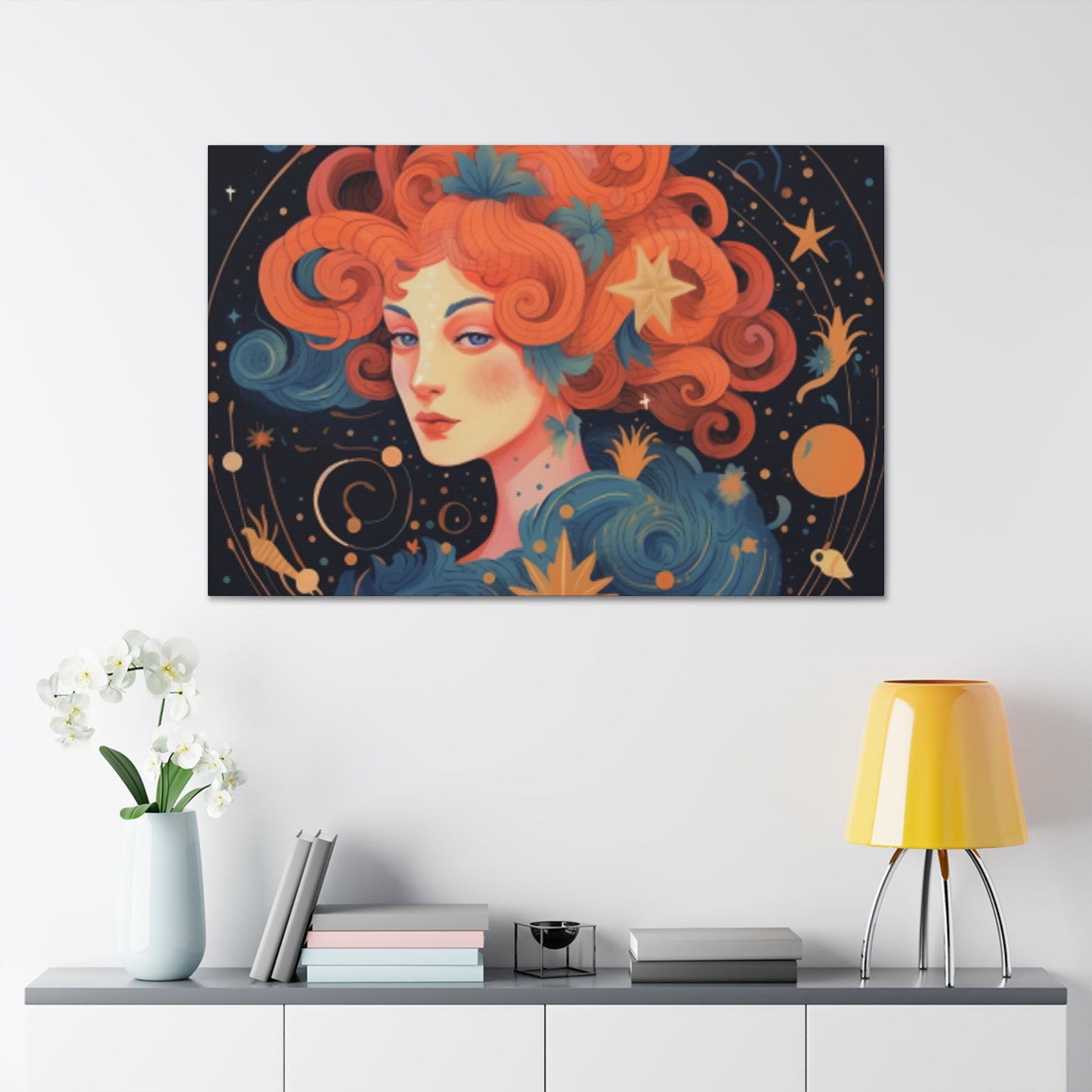 Lofi, Astrology, Dreaming Of A Aqua Aquarius - Large Wall Art