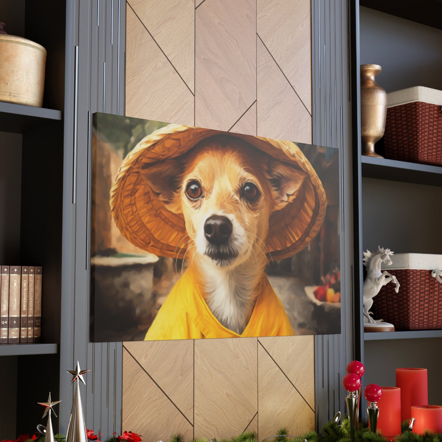 Chihuahua In A Conical Hat - Large Wall Art