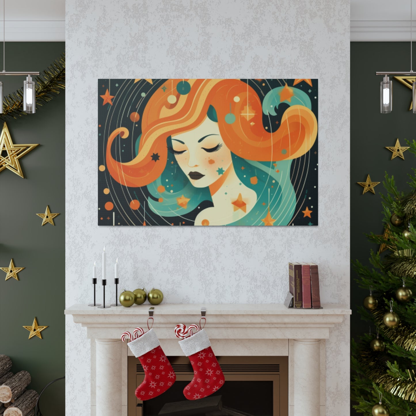 Lofi, Astrology, Dreaming Of Dreaming Aquarius - Large Wall Art