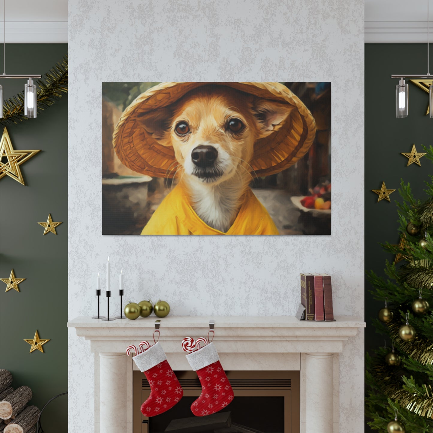 Chihuahua In A Conical Hat - Large Wall Art
