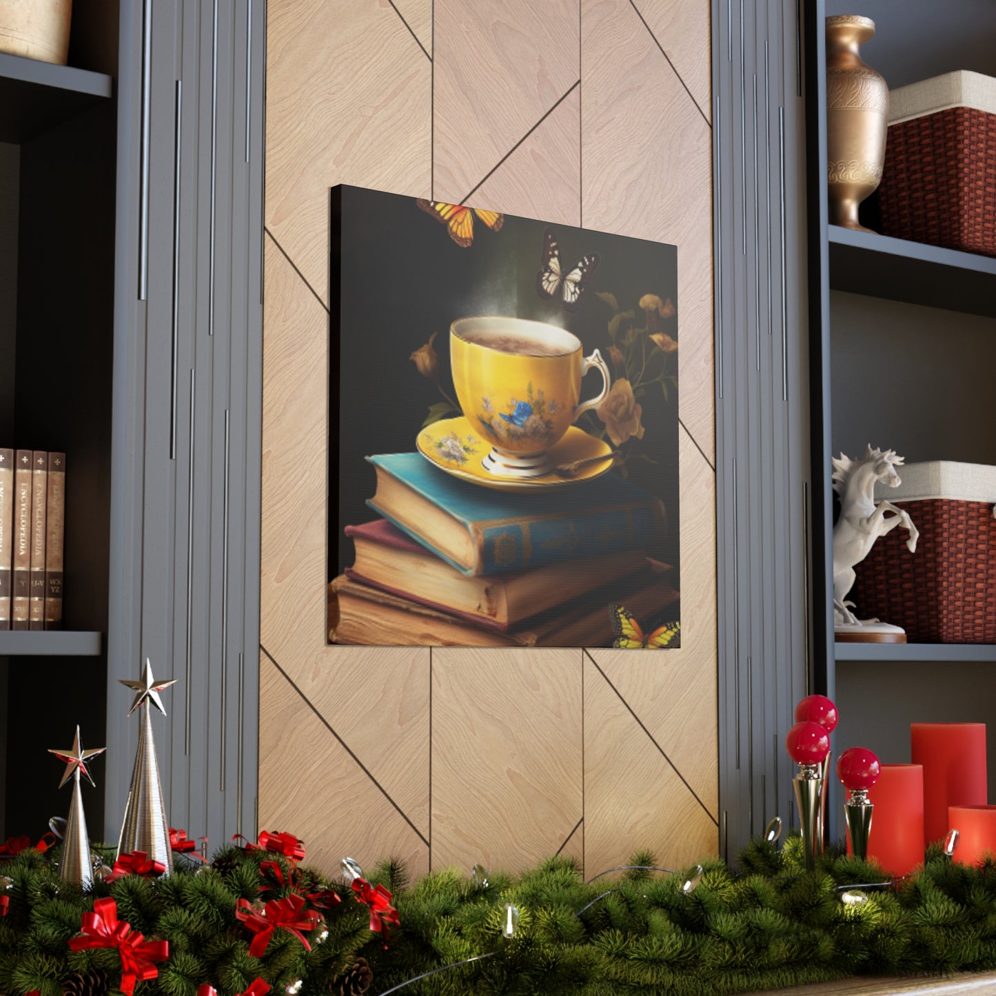 Butterfly Tea Time- Large Wall Art