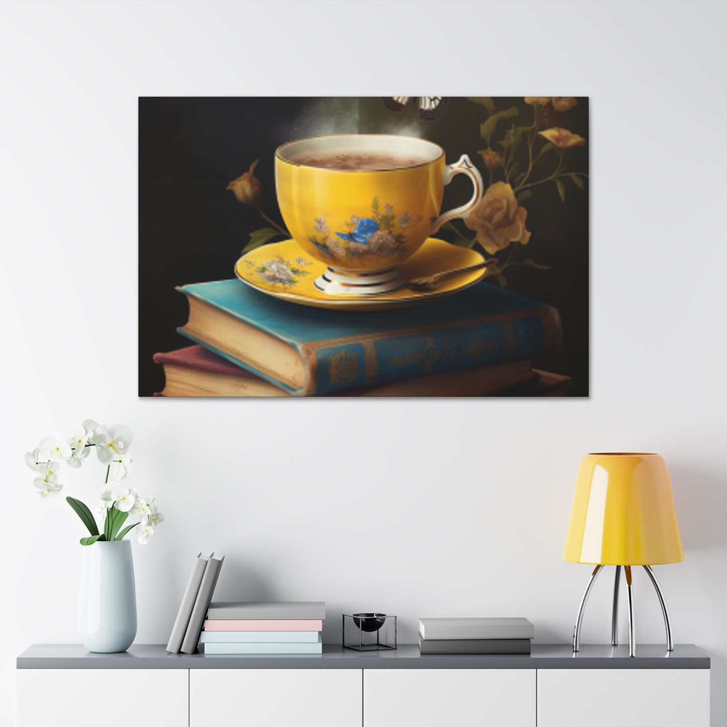 Butterfly Tea Time- Large Wall Art