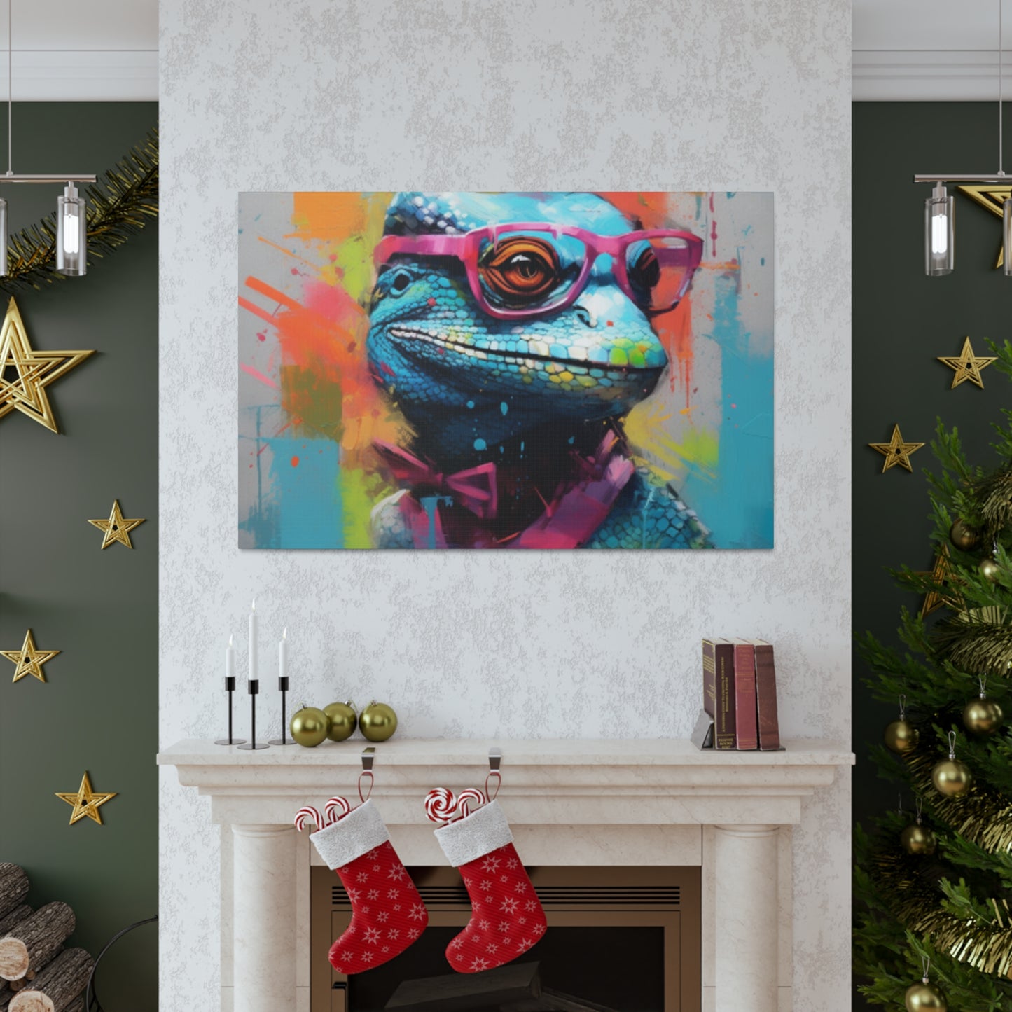 Hey, Hey, Hey, Lizard With Style- Large Wall Art