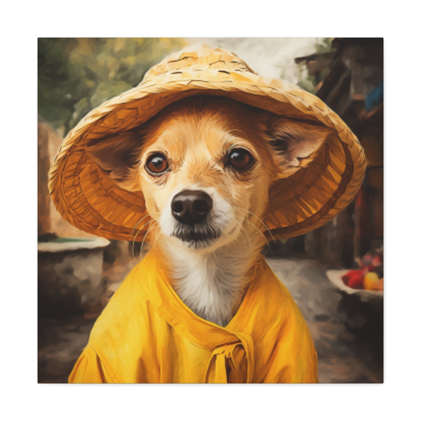 Chihuahua In A Conical Hat - Large Wall Art