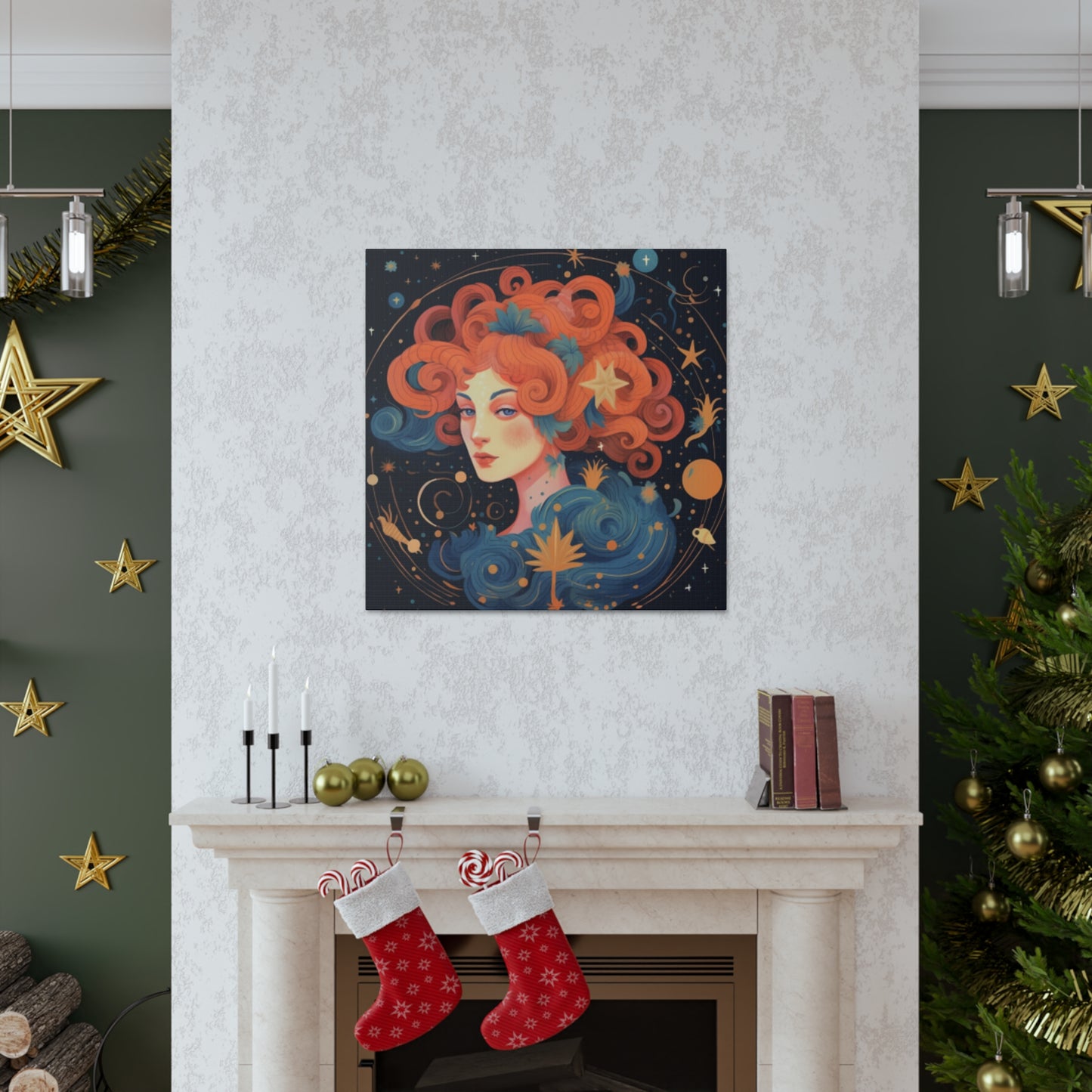 Lofi, Astrology, Dreaming Of A Aqua Aquarius - Large Wall Art