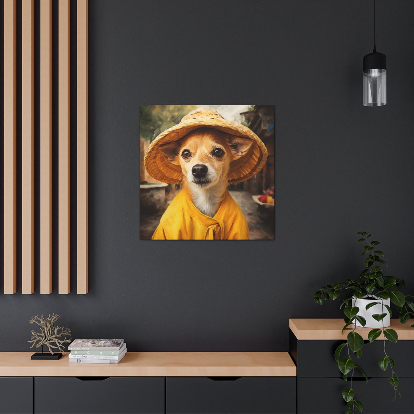 Chihuahua In A Conical Hat - Large Wall Art