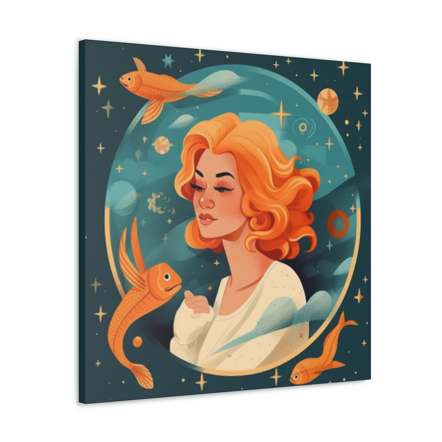 Lofi, Astrology, Dreaming Of Aquarius - Large Wall Art