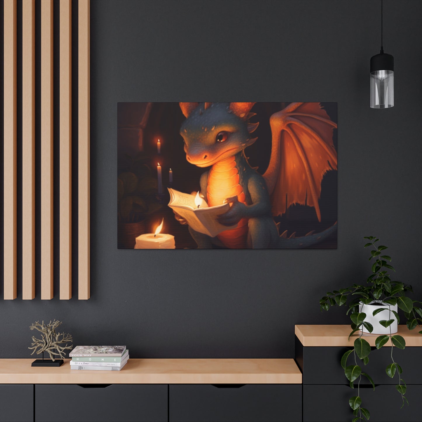 How Fire Dragon Reads At Night- Large Wall Art